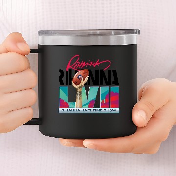 Discover Rihanna Superbowl 2023 Halftime Show 14oz Stainless Steel Tumblers