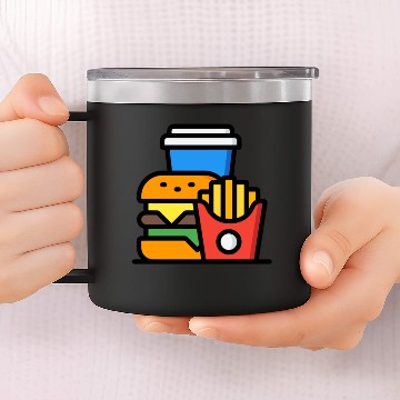 Discover burger 14oz Stainless Steel Tumblers