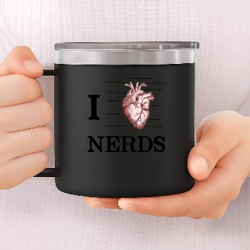 Discover I Heart Nerds 14oz Stainless Steel Tumblers