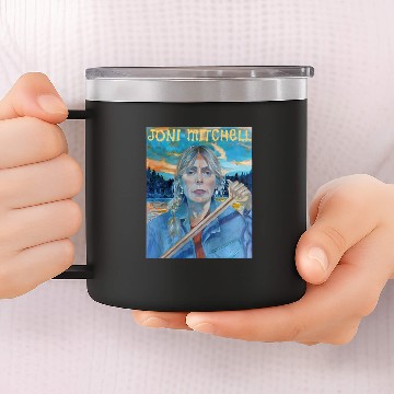 Discover Joni Mitchell Mitchell Blue 14oz Stainless Steel Tumblers