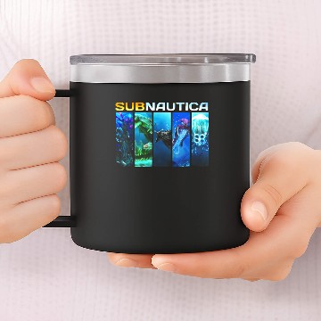 Discover Funny Subnautica Design Arts Multiplayer Gamer 14oz Stainless Steel Tumblers