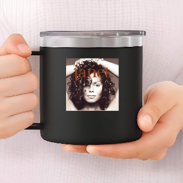 Discover Janet Jackson 14oz Stainless Steel Tumblers, Janet Jackson Singer 14oz Stainless Steel Tumblers
