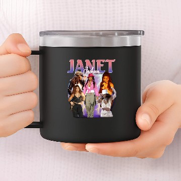 Discover Retro Janet Jackson 14oz Stainless Steel Tumblers