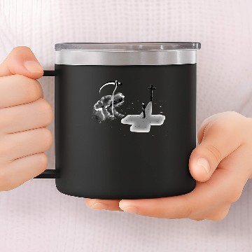 Discover Fear No Evil - Man 14oz Stainless Steel Tumblers