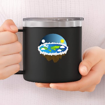 Discover Flat Earth 14oz Stainless Steel Tumblers