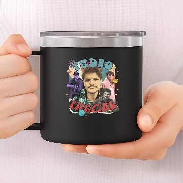 Discover Retro Pedro Pascal 14oz Stainless Steel Tumblers, Pedro Pascal Retro 90s, Javier Pea