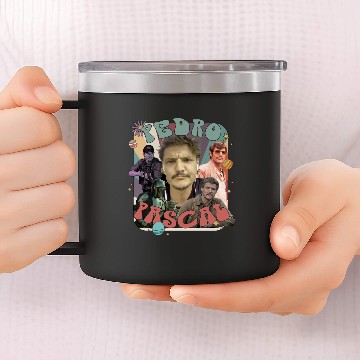 Discover Retro Pedro Pascal Comfort Colors 14oz Stainless Steel Tumblers