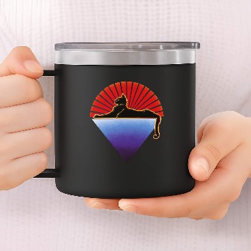 Discover cats under the stars - jerry garcia 14oz Stainless Steel Tumblers