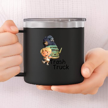 Discover Trash Truck 14oz Stainless Steel Tumblers