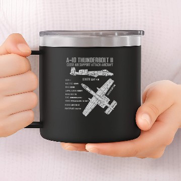 Discover A-10 Thunderbolt - A 10 Warthog - 14oz Stainless Steel Tumblers