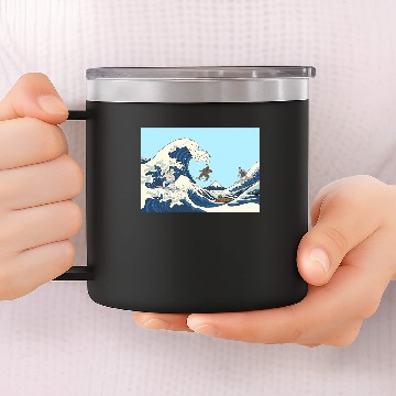 Discover The Big Lez Show Surfs Up 14oz Stainless Steel Tumblers