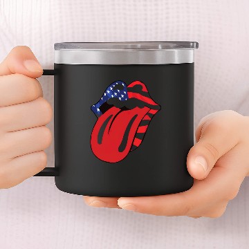 Discover Rolling Stones Lips 14oz Stainless Steel Tumblers