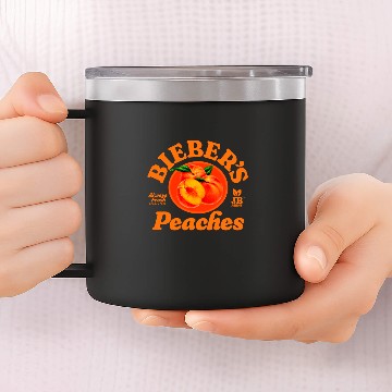 Discover Justin Bieber Peach 14oz Stainless Steel Tumblers