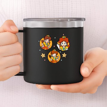 Discover Princess Daisy Star 14oz Stainless Steel Tumblers,Princess Daisy 14oz Stainless Steel Tumblers