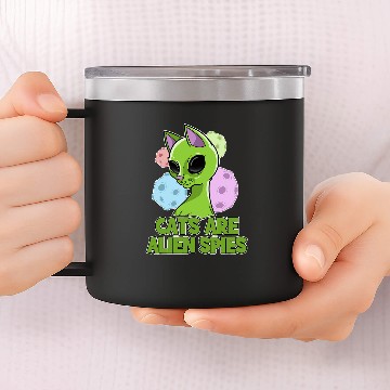 Discover black cats Paws Are Alien Spies Ufo 14oz Stainless Steel Tumblers