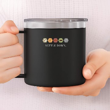 Discover Settle Down - Settlers Of Catan - 14oz Stainless Steel Tumblers