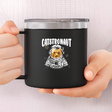 Discover Cat Paws Astronaut Spaceman Funny Space cat catstronaut 212 14oz Stainless Steel Tumblers