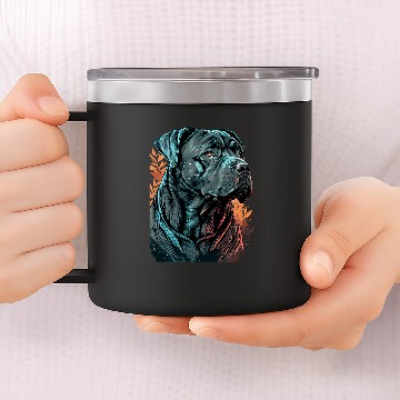 Discover Cane Corso Dog Illustration 14oz Stainless Steel Tumblers