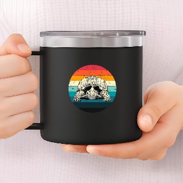 Discover KV9 Turtle Retro vintages Eastern Box Turtle Sunglasses Animal Lovers 14oz Stainless Steel Tumblers