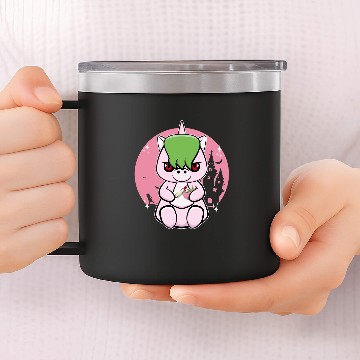 Discover Unicorns With knifes Pastel Goth 14oz Stainless Steel Tumblers