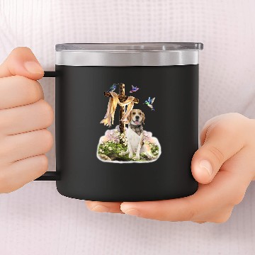 Discover Hummingbird LEMON Beagle 14oz Stainless Steel Tumblers