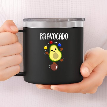 Discover Avocado Juggling Funny Vegetable Fruit Cute Avocado 1 14oz Stainless Steel Tumblers