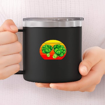 Discover Beautiful Broccoli Sunset 14oz Stainless Steel Tumblers