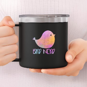 Discover Avid Birder Birdwatching Twitcher Birding Bird Nerd 14oz Stainless Steel Tumblers