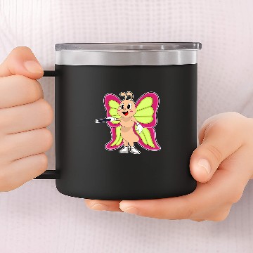 Discover Butterfly Wizard Magic wand 14oz Stainless Steel Tumblers