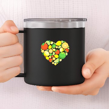 Discover Citrus Farmer Farming Lemon Lime Orange Citrus Fruits 14oz Stainless Steel Tumblers