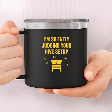 Discover Bee Beekeeping Funny Beekeeper Bee Hive 165 Beekeeper 14oz Stainless Steel Tumblers