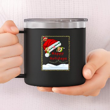 Discover Happy Holidays Elf Design 14oz Stainless Steel Tumblers