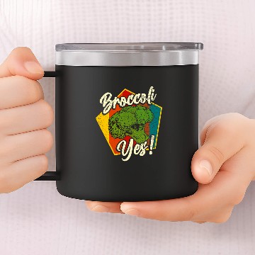 Discover Broccoli Yes Funny Vegetable Gardener 9 14oz Stainless Steel Tumblers