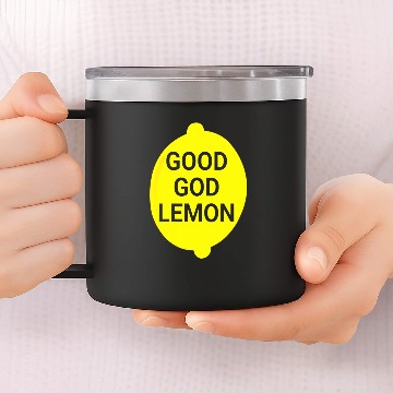 Discover Good God Lemon 14oz Stainless Steel Tumblers