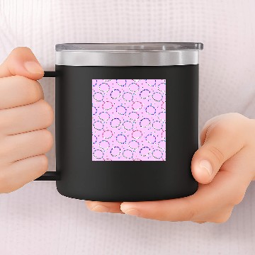 Discover Pink Eras Tour Bracelet Pattern 14oz Stainless Steel Tumblers