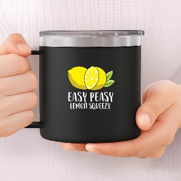 Discover Easy Peasy Lemon Squeezy Lemonade Lemons 14oz Stainless Steel Tumblers