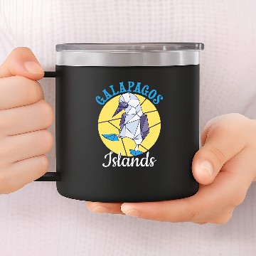 Discover Galapagos Islands Seabird Blue Footed Booby Bird 14oz Stainless Steel Tumblers