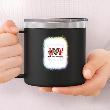 Discover Crawfishs Bleached Peace Love Crawfish Leopard Crawfish Seaso Bleached 14oz Stainless Steel Tumblers
