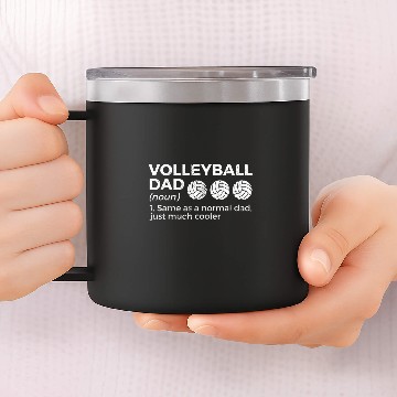 Discover Volleyball Gift Dad Definition 14oz Stainless Steel Tumblers