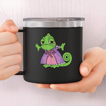 Discover Disneyss Tangled Cute Pascal Dressed Up Big Chest Portrait Baseball Tees 14oz Stainless Steel Tumblers