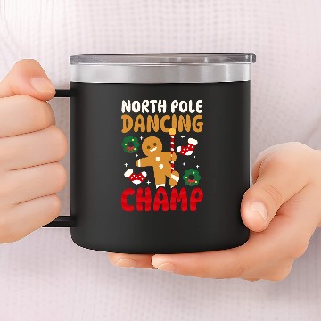 Discover North Pole Dancing Champion Design 14oz Stainless Steel Tumblers
