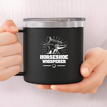 Discover Funny Horse Horseshoe Whisperer Blacksmith Forge 3 14oz Stainless Steel Tumblers
