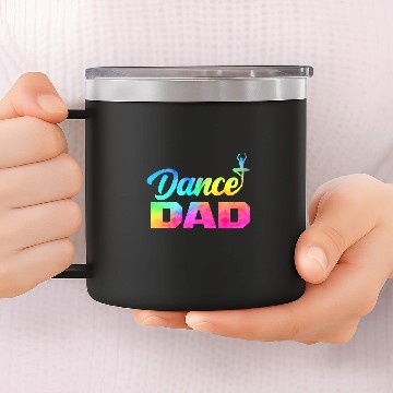 Discover Multicolor Retro Dance Dad 14oz Stainless Steel Tumblers