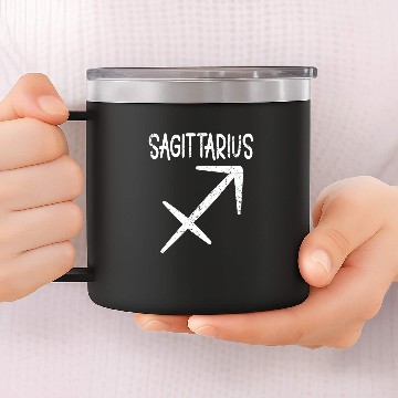 Discover Sagittarius Zodiac Sign 1 14oz Stainless Steel Tumblers