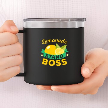 Discover Lemonade Stand Boss Lemon Lover Fruit Beverage 14oz Stainless Steel Tumblers