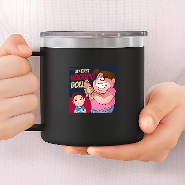 Discover My First Voodoo Doll Is Here Magical Voodoo Dolls 14oz Stainless Steel Tumblers