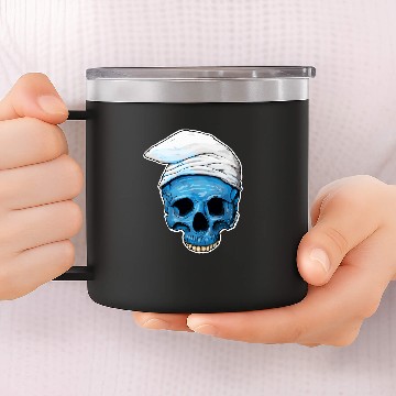 Discover Smurf Skull - Smurf - 14oz Stainless Steel Tumblers