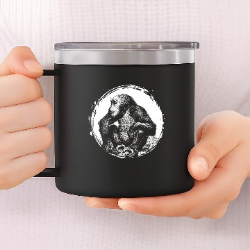 Discover vintages Chimpanzee Gorilla Monkey Art 14oz Stainless Steel Tumblers