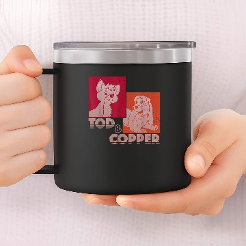 Discover Disney The Fox and the Hound Tod & Copper Retro Baseball Tees 14oz Stainless Steel Tumblers