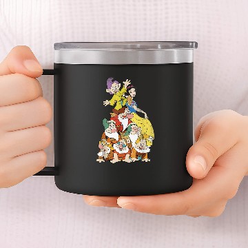Discover Disney Snow White Seven Dwarf Stack Graphic Baseball Tees 14oz Stainless Steel Tumblers